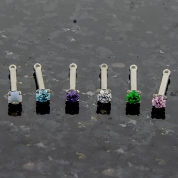 20g Prong Set Gem Nose Bones